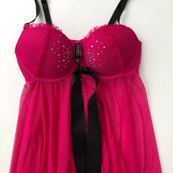Victoria's Secret Other - Victoria Secret hot pink nighty, size 34D sexy little things chemise babydoll